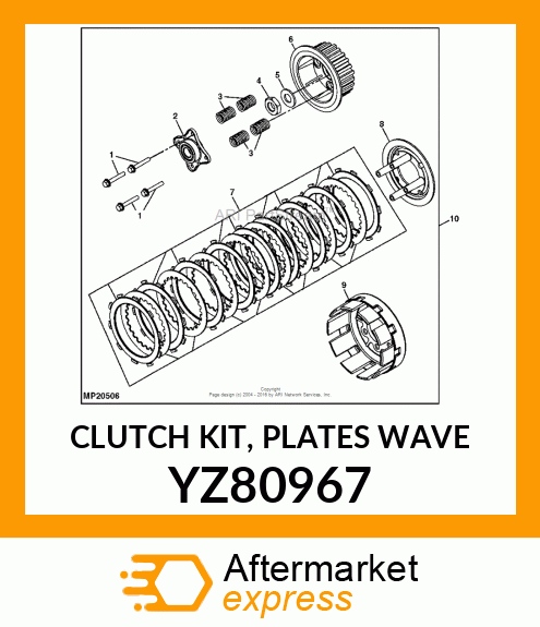 CLUTCH KIT, PLATES (WAVE) YZ80967