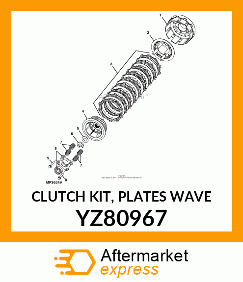 CLUTCH KIT, PLATES (WAVE) YZ80967