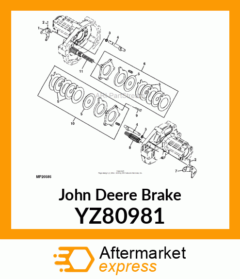 BRAKE, RH YZ80981