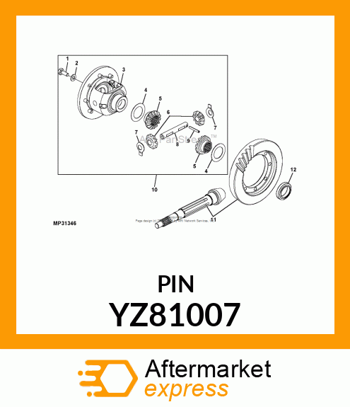 SPRING PIN YZ81007