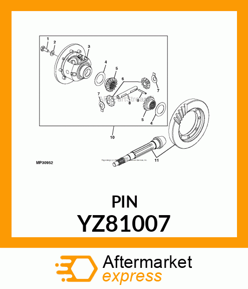 SPRING PIN YZ81007