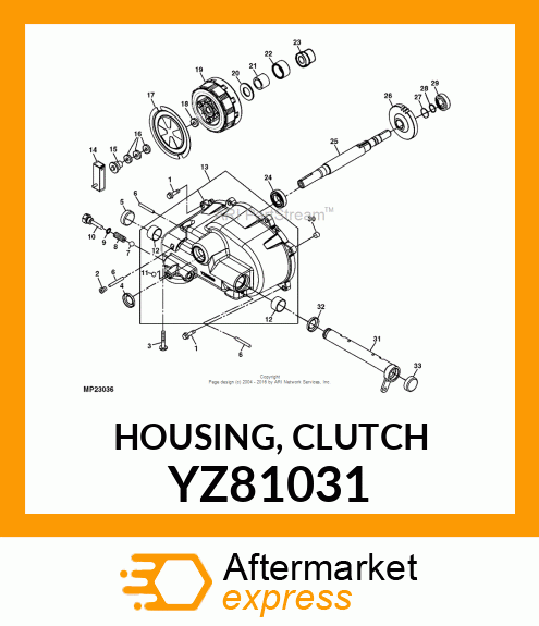 HOUSING, CLUTCH YZ81031