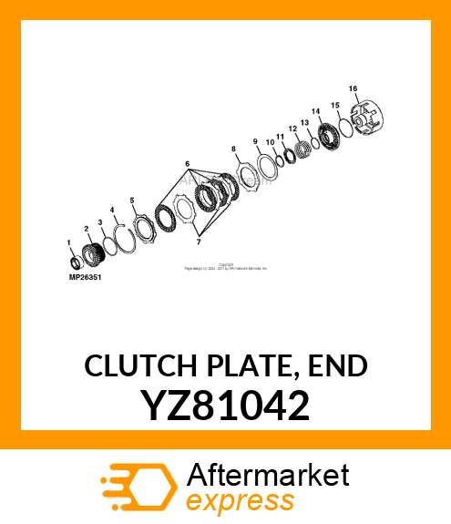 CLUTCH PLATE, END YZ81042