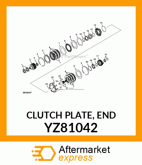 CLUTCH PLATE, END YZ81042