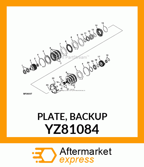 PLATE, BACKUP YZ81084