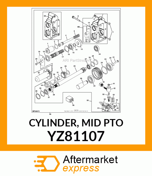 CYLINDER, MID PTO YZ81107