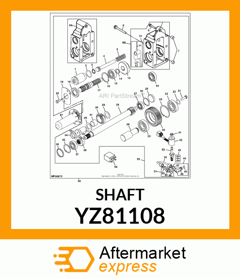 SHAFT, SHIFTER MID PTO YZ81108