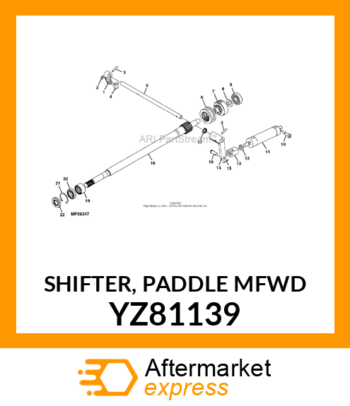 SHIFTER, PADDLE MFWD YZ81139