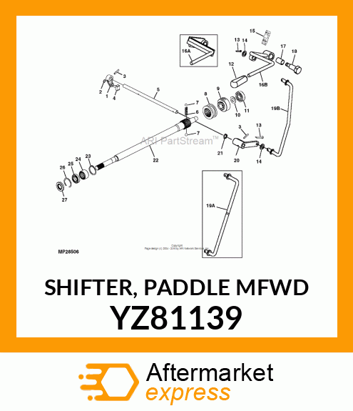 SHIFTER, PADDLE MFWD YZ81139