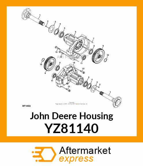 HOUSING, AXLE LEFTHAND YZ81140