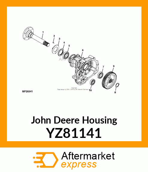 HOUSING, AXLE RIGHT HAND YZ81141