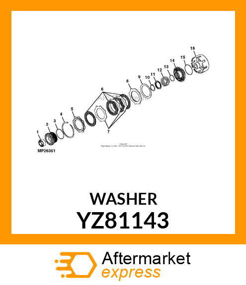 CLUTCH PLATE, SEPARATOR YZ81143