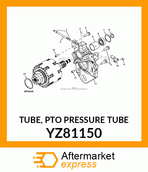 TUBE, PTO PRESSURE TUBE YZ81150