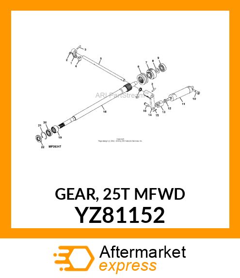 GEAR, 25T MFWD YZ81152