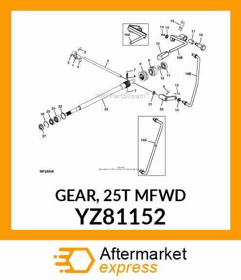 GEAR, 25T MFWD YZ81152