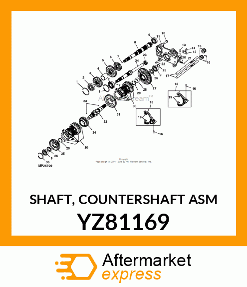 SHAFT, COUNTERSHAFT ASM YZ81169