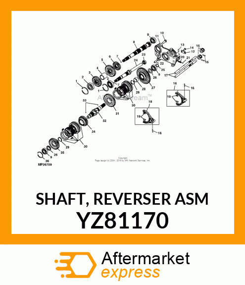 SHAFT, REVERSER ASM YZ81170