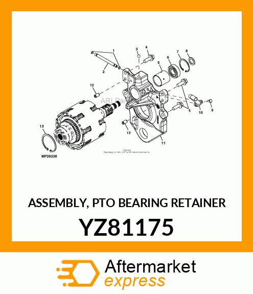 ASSEMBLY, PTO BEARING RETAINER YZ81175