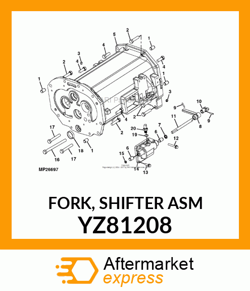 FORK, SHIFTER ASM YZ81208