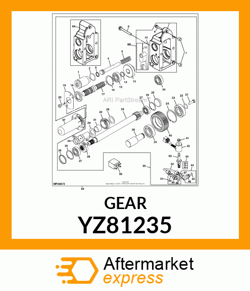 GEAR, 50T IDLER REAR PTO YZ81235