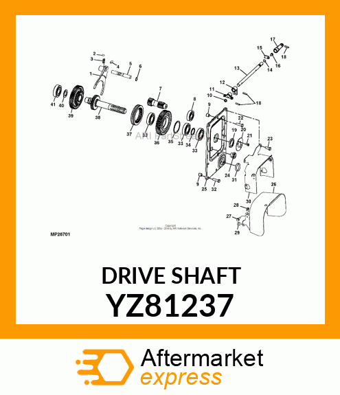 SHAFT, DRIVE 2 SPD YZ81237