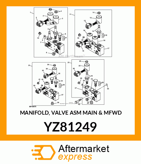 MANIFOLD, VALVE ASM MAIN amp; MFWD YZ81249