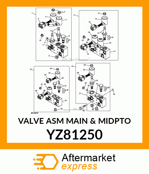 VALVE ASM MAIN amp; MIDPTO YZ81250