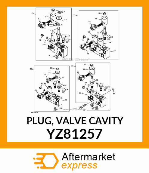 PLUG, VALVE CAVITY YZ81257