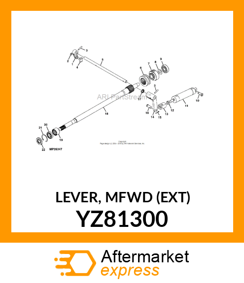 LEVER, MFWD (EXT) YZ81300