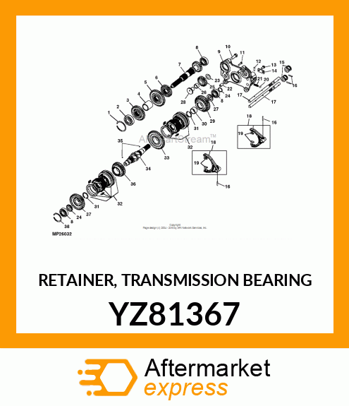 RETAINER, TRANSMISSION BEARING YZ81367