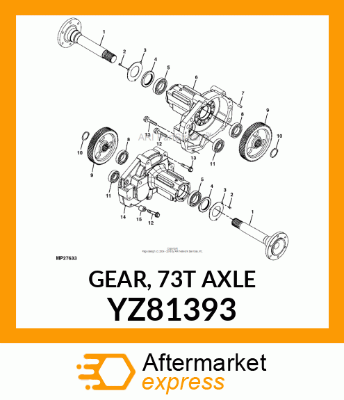 GEAR, 73T AXLE YZ81393