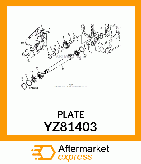 COVER, MID PTO YZ81403