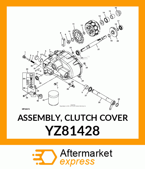 ASSEMBLY, CLUTCH COVER YZ81428