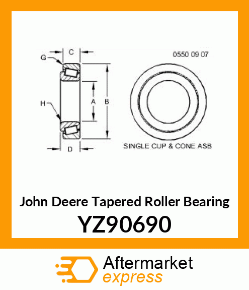 TAPERED ROLLER BEARING, TAPERED ROL YZ90690