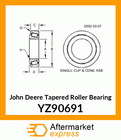 TAPERED ROLLER BEARING, TAPERED ROL YZ90691