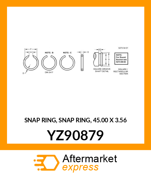 SNAP RING, SNAP RING, 45.00 X 3.56 YZ90879