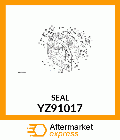 SEAL, SHAFT (25MM) YZ91017