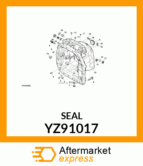 SEAL, SHAFT (25MM) YZ91017