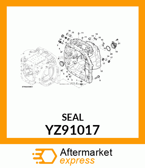 SEAL, SHAFT (25MM) YZ91017