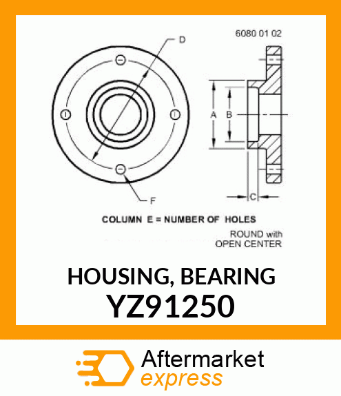 HOUSING, BEARING YZ91250