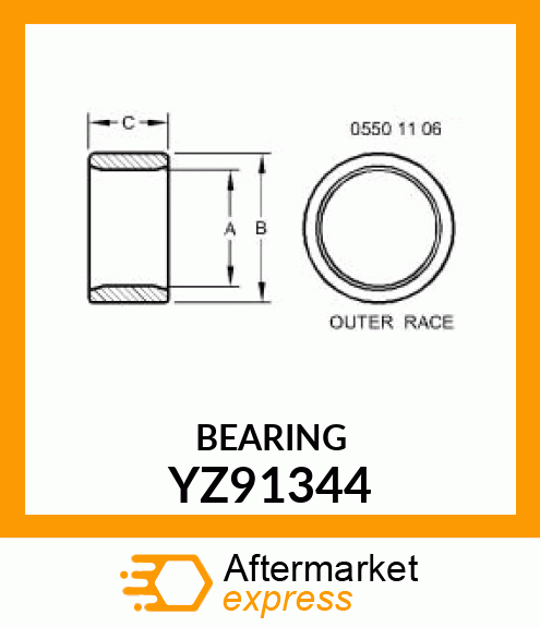 NEEDLE BEARING, ROLLER YZ91344