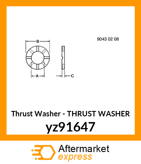 THRUST WASHER yz91647