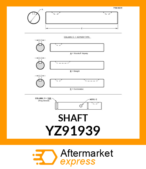 SHAFT YZ91939