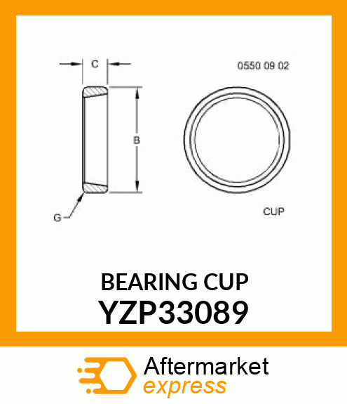 BEARING CUP YZP33089