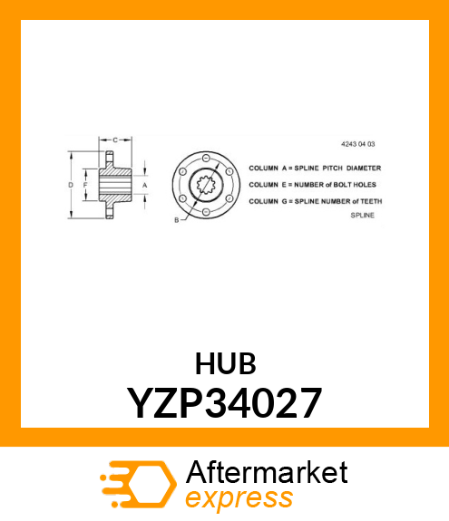 Hub YZP34027