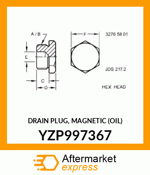 DRAIN PLUG, MAGNETIC (OIL) YZP997367