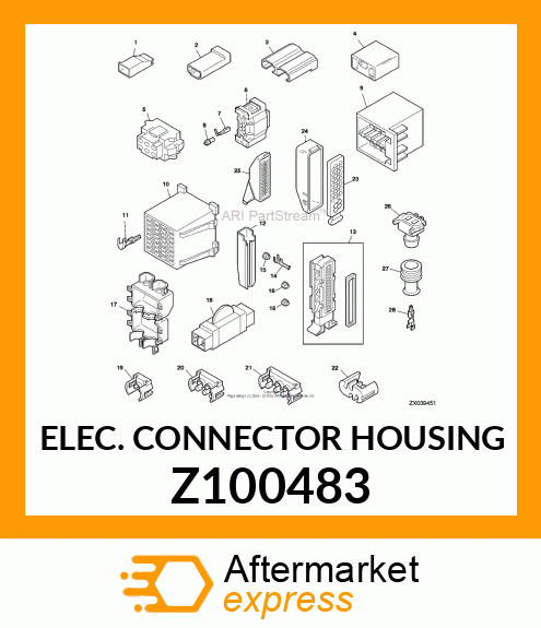 ELEC. CONNECTOR HOUSING Z100483