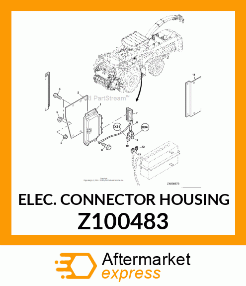 ELEC. CONNECTOR HOUSING Z100483