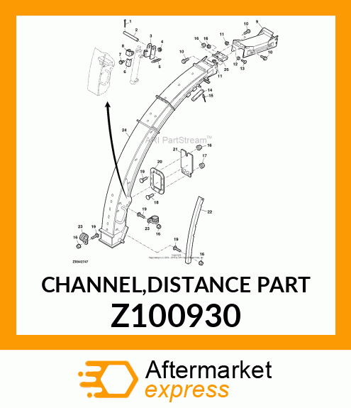 CHANNEL,DISTANCE PART Z100930