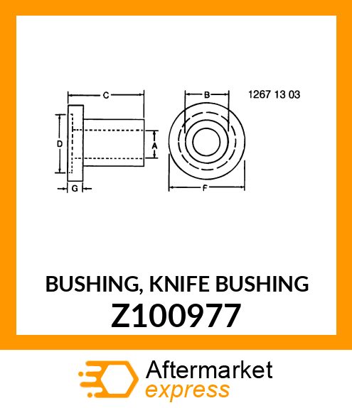 BUSHING, KNIFE BUSHING Z100977